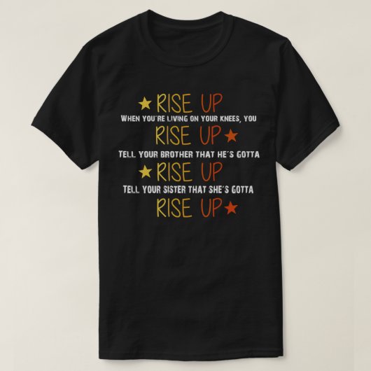 Muzikaal citaat stijgen t-shirt (Design voorkant)