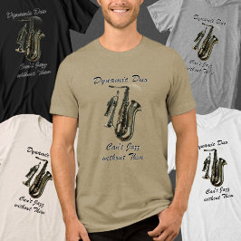 Muzikaal duo Horn & Sax Jazz Tri-Blend Shirt