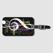 muzikaal gespleten bagagelabel (Voorkant (horizontaal))