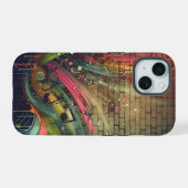 Muzikaal Graffiti iPhone 15 Case (Achterkant horizontaal)