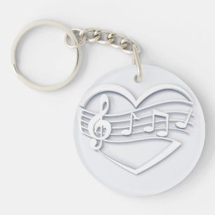 Muzikaal hart sleutelhanger