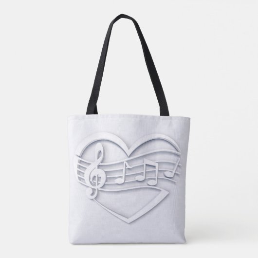 "Muzikaal hart" Tote Bag (Achterkant)