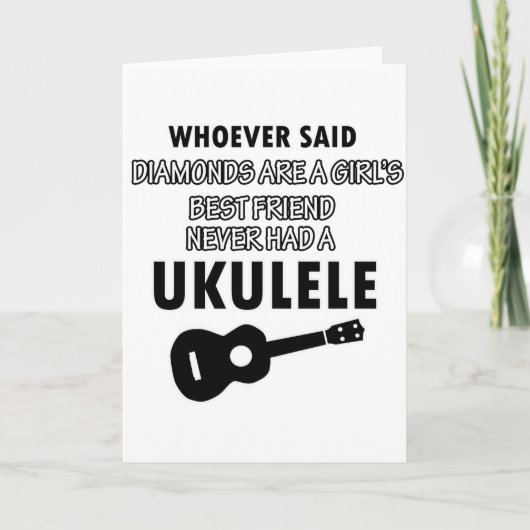 Muzikaal het instrumentendesign van de ukelele kaart (Voorkant)