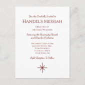 Muzikaal kerstconcert Elegant Holiday Uitnodiging Briefkaart (Voorkant)