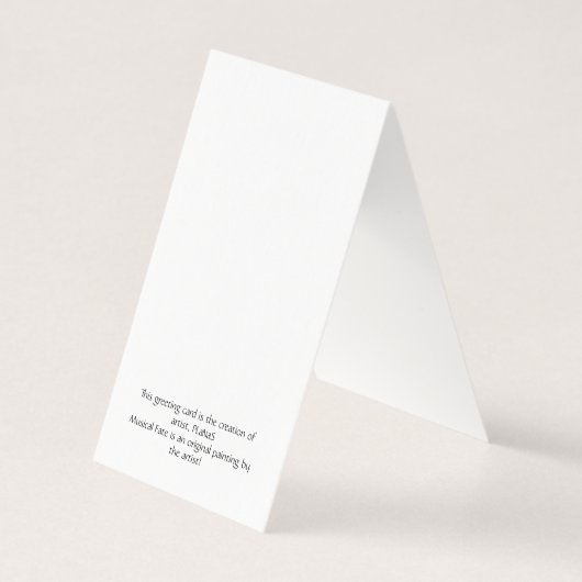 muzikaal lot kaart (Achterkant)