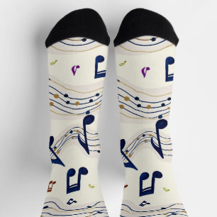 Muzikaal patroon sokken