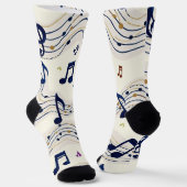 Muzikaal patroon sokken (Gebogen)