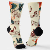 Muzikaal patroon sokken (Gebogen)