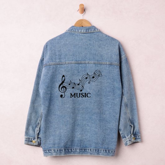 Muzikaal Personeel Ontwerp Denim Jas Denim Jacket (Hangar)