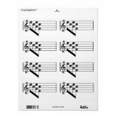 Muzikaal personeel Treble Clef naar notities van c Etiket (Full Sheet)