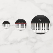 Muzikaal piano toetsenbord ontwerp confetti (Voorkanten)