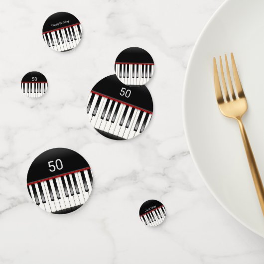 Muzikaal piano toetsenbord ontwerp confetti (Groep)