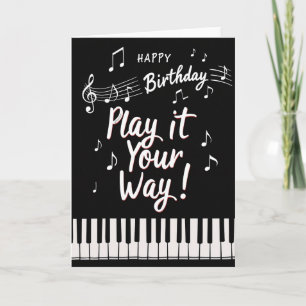 Muzikaal script verjaardagskaart kaart