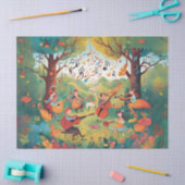 Muzikaal spelen in het bos tissuepapier (Craft)