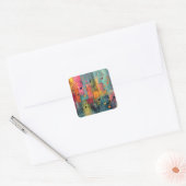 Muzikaal thema Abstracte kunst Vierkante Sticker (Envelop)