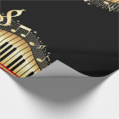 Muzikaal toetsenbord cadeaupapier (Hoek)