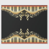 Muzikaal toetsenbord cadeaupapier (Vlak)