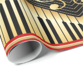 Muzikaal toetsenbord cadeaupapier (Rol Hoek)