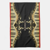 Muzikaal toetsenbord theedoek (Verticaal)