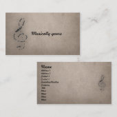 muzikaal van jou visitekaartje (Voorkant / Achterkant)