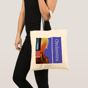 Muzikaal Vioolorkest Paarse Tote Bag