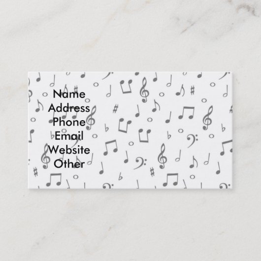 Muzikaans Visitekaartje (Voorkant)