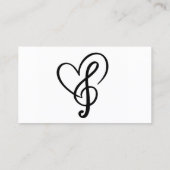 Muzikaanse Musical Muzieknoten Singtor Instructor  Visitekaartje (Achterkant)