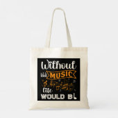 Muzikaanse Muzieknoten zonder muziek zouden leven Tote Bag (Achterkant)
