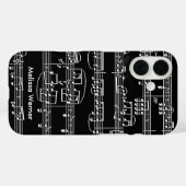 Muzikale aantekeningen gepersonaliseerd Case-Mate iPhone case (Achterkant (horizontaal))