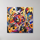 Muzikale Abstracte Kunst Kandinsky Stijl Canvas Afdruk (Voorkant)