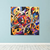 Muzikale Abstracte Kunst Kandinsky Stijl Canvas Afdruk (Insitu (Houten vloer))