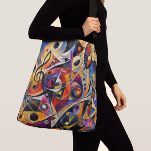 Muzikale Abstracte Kunst Kandinsky Stijl Crossbody Tas