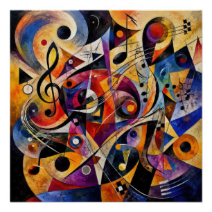 Muzikale Abstracte Kunst Kandinsky Stijl Perfect Poster