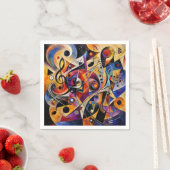 Muzikale Abstracte Kunst Kandinsky Stijl Servet (Insitu)