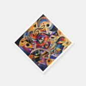 Muzikale Abstracte Kunst Kandinsky Stijl Servet (Hoek)