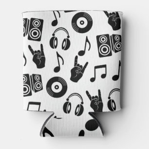 Muzikale Accessoires: Monochroom Patroon. Blikjeskoeler