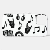 Muzikale Accessoires: Monochroom Patroon. Case-Mate iPhone Case (Achterkant (horizontaal))