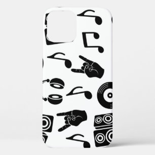 Muzikale Accessoires: Monochroom Patroon. Case-Mate iPhone Case