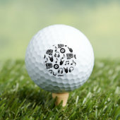 Muzikale Accessoires: Monochroom Patroon. Golfballen (Insitu Shirt)