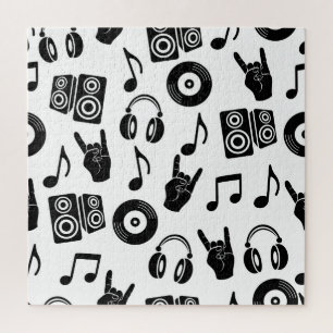 Muzikale Accessoires: Monochroom Patroon. Legpuzzel