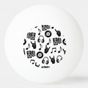 Muzikale Accessoires: Monochroom  Patroon. Pingpongbal