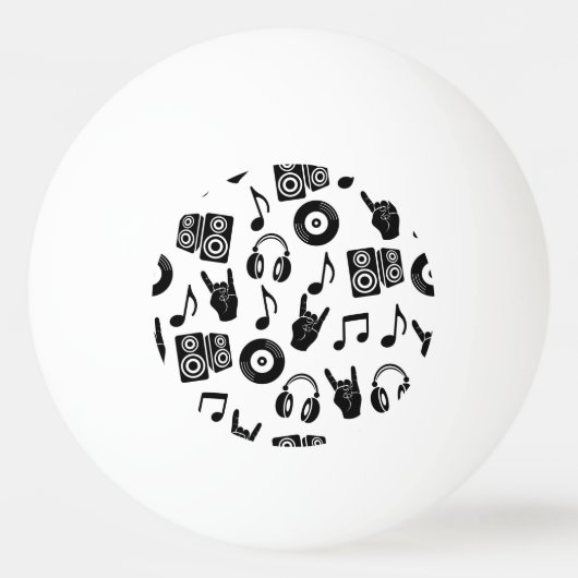 Muzikale Accessoires: Monochroom  Patroon. Pingpongbal (Voorkant)