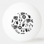 Muzikale Accessoires: Monochroom  Patroon. Pingpongbal (Achterkant)