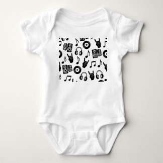 Muzikale Accessoires: Monochroom Patroon. Romper