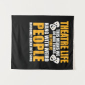 Muzikale Acteur Actrice Nerd Drama Acteren  Mannen Wandkleed (Voorkant (horizontaal))