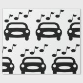 Muzikale Auto Cadeaupapier (Vlak)