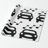 Muzikale Auto Cadeaupapier (Uitgerold)