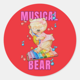 Muzikale Beer Sticker