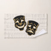 Muzikale Black & Gold Comedy en Tragedie Bad Handdoek (Handdoek)