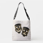 Muzikale Black & Gold Comedy en Tragedie Crossbody Tas (Achterkant)